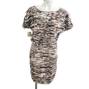 AF Vandevorst CASHMERE WOOL Dress linen LARGE Designer Reversible beige NWT